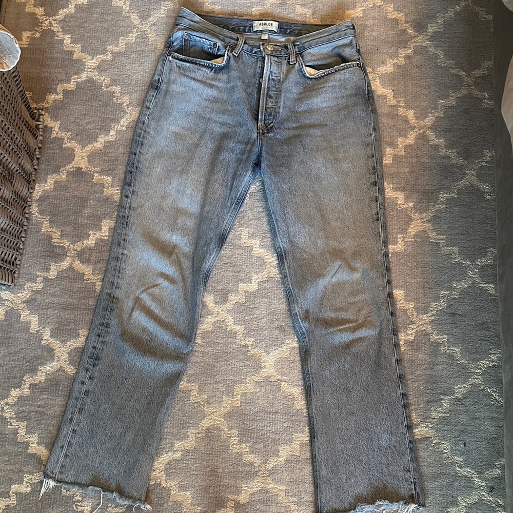 Agolde Light Blue Straight Leg Jeans